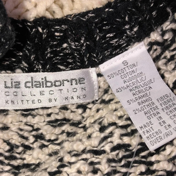 Liz Claiborne size small black knitted vintage deadstock sweater - Picture 9 of 12
